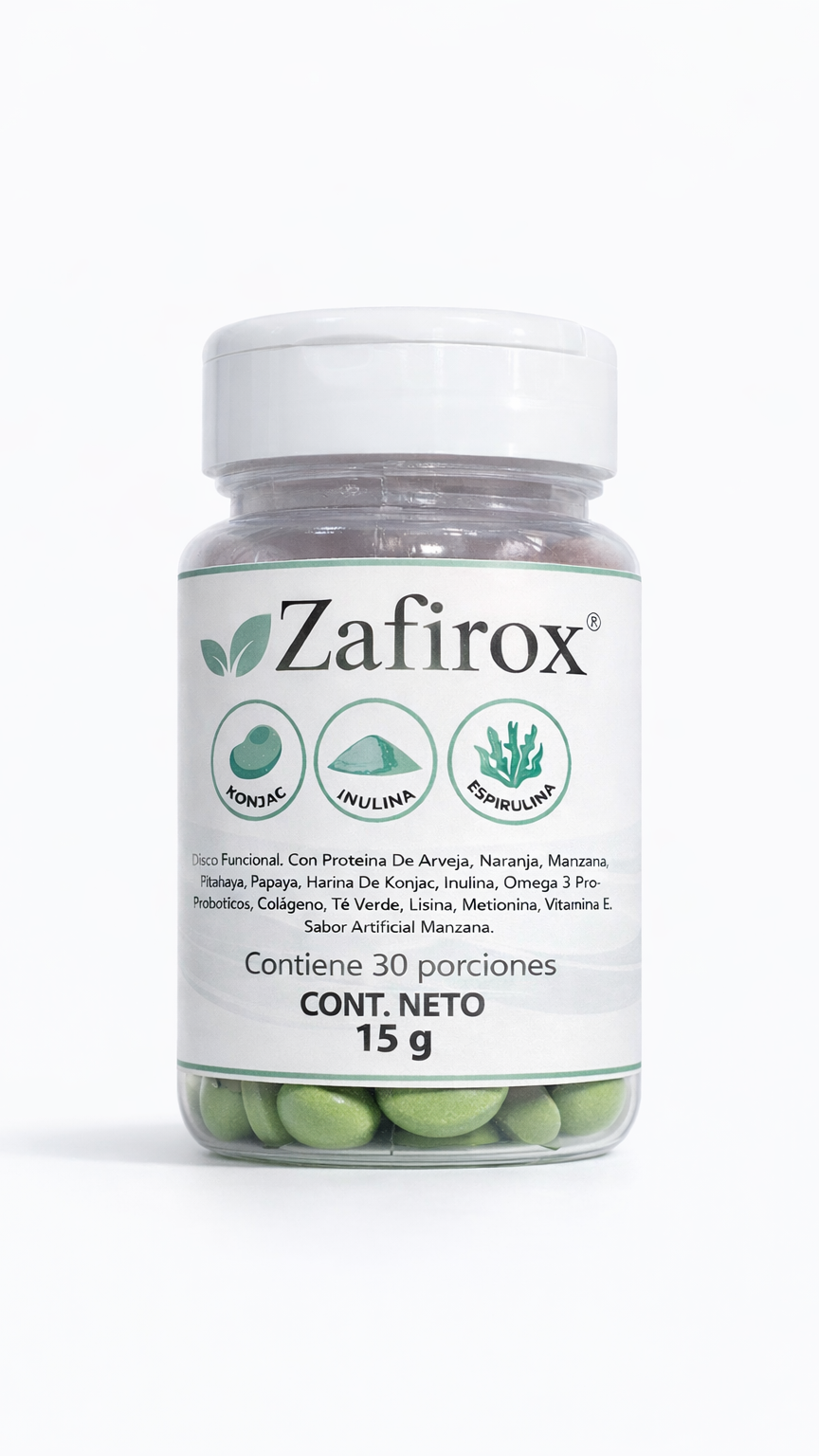 "Frasco de ZAFIROX Detox Metabólico - Suplemento natural de bienestar diario"