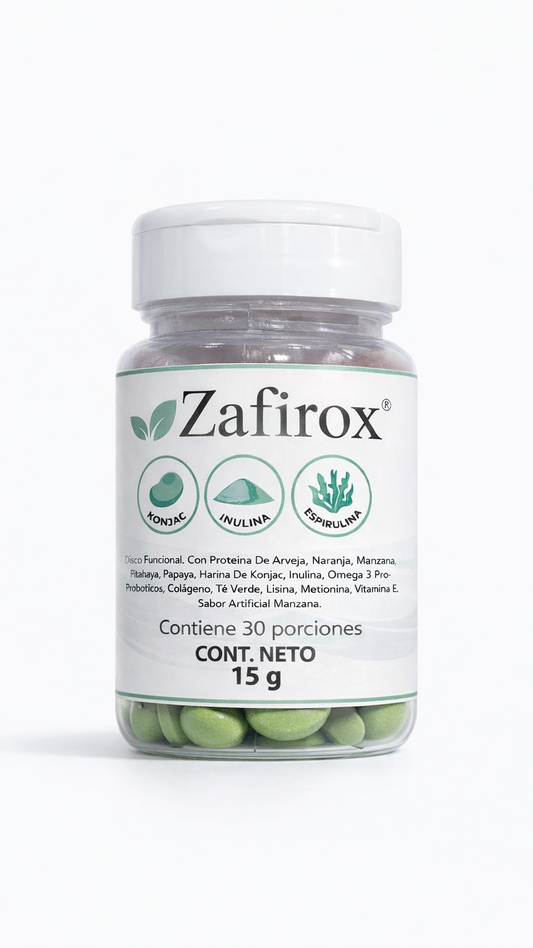 "Frasco de ZAFIROX Detox Metabólico - Suplemento natural de bienestar diario"